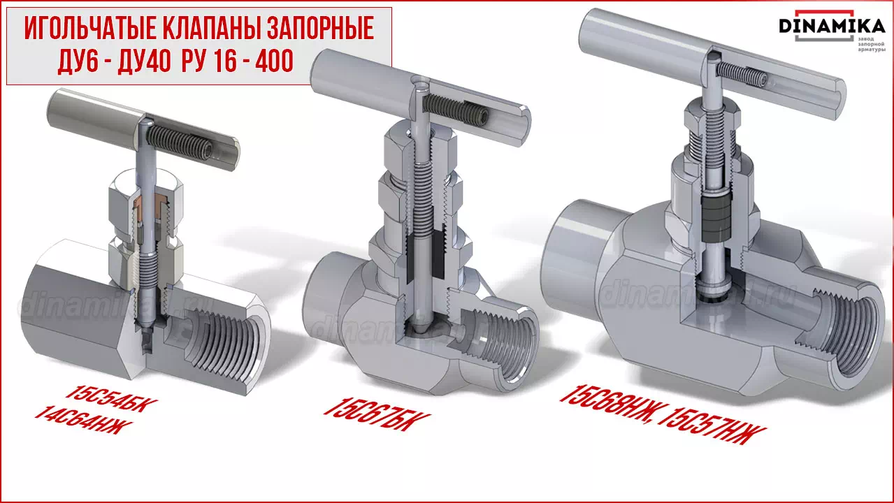 Резьбовые клапаны игольчатые муфтовые в Пушкино